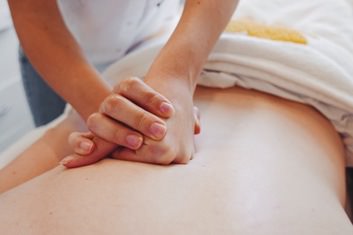 Lady receiving a Deep Tissue Massage in Stockton, CA