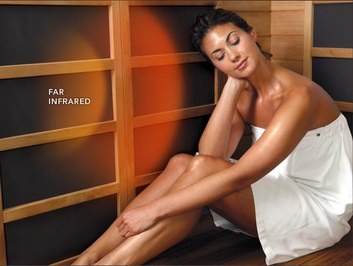 Lady receiving Infrared Sauna Therapy in Stockton, CA