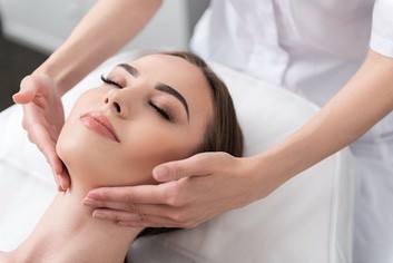 Lady receiving a Lymphatic Massage in Stockton, CA